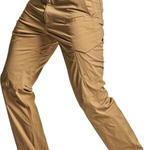 CQR Mens Tactical Pants Water Resistant 34W 30L Cougar